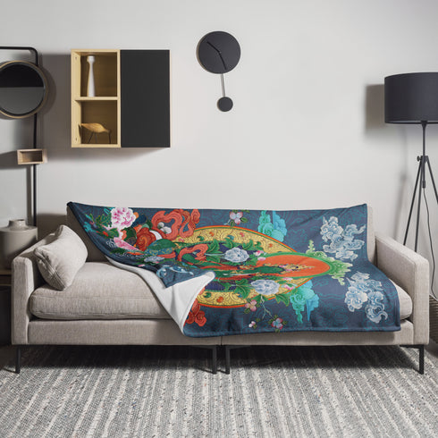 Green Tara Thangka Blanket